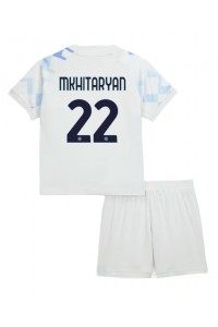 Inter Milan Henrikh Mkhitaryan #22 Jalkapallovaatteet Lasten Vieraspeliasu 2025-26 Lyhythihainen (+ Lyhyet housut)